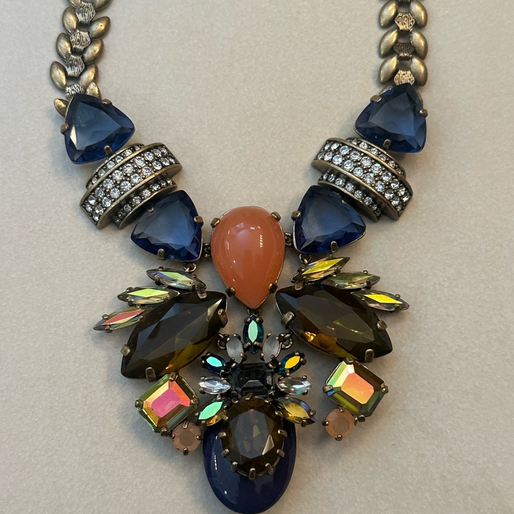 J. Crew Elegant Multicolor Statement Necklace - image 3